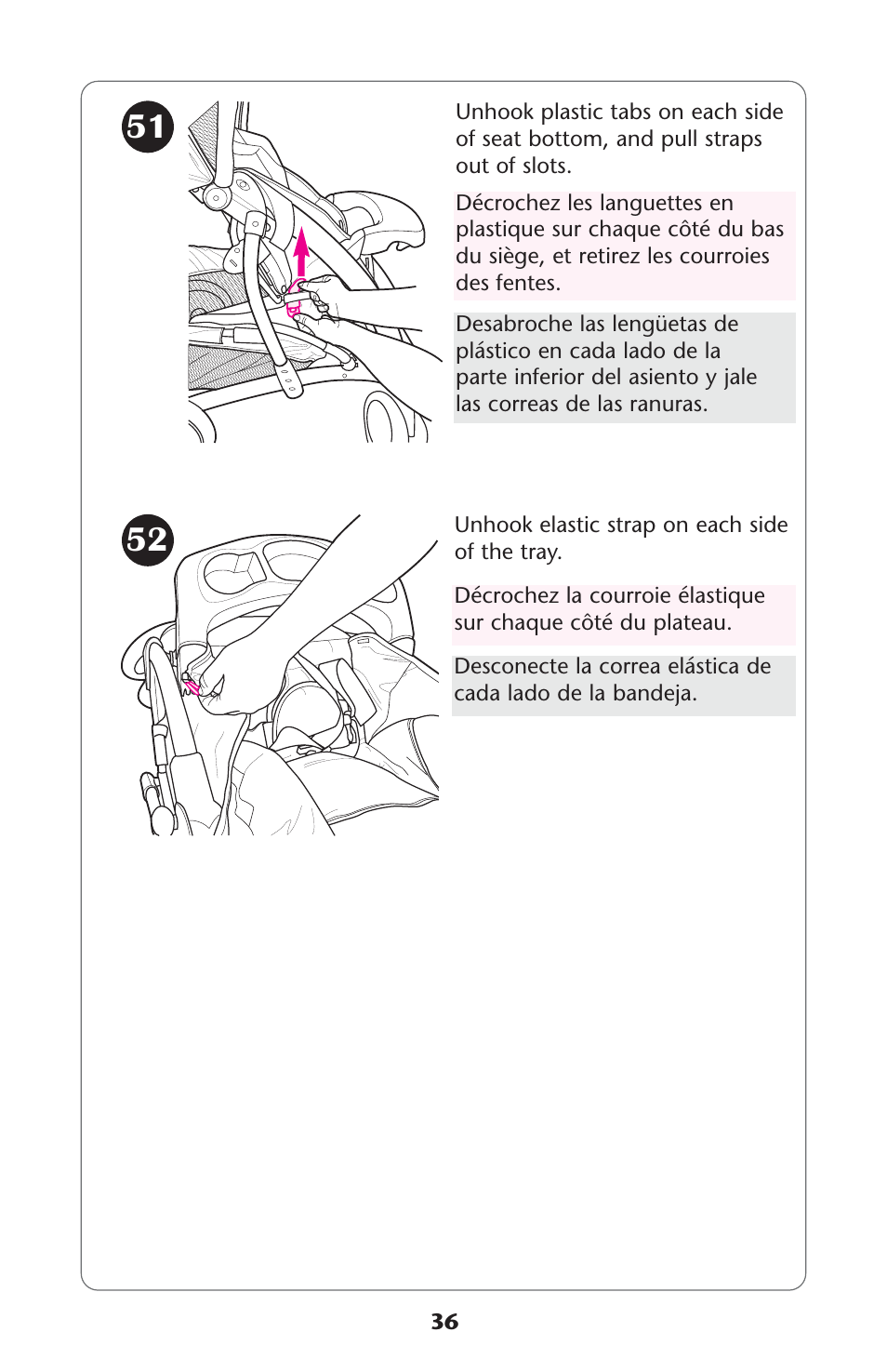 Graco Quattro Tour 1749531 User Manual | Page 36 / 128