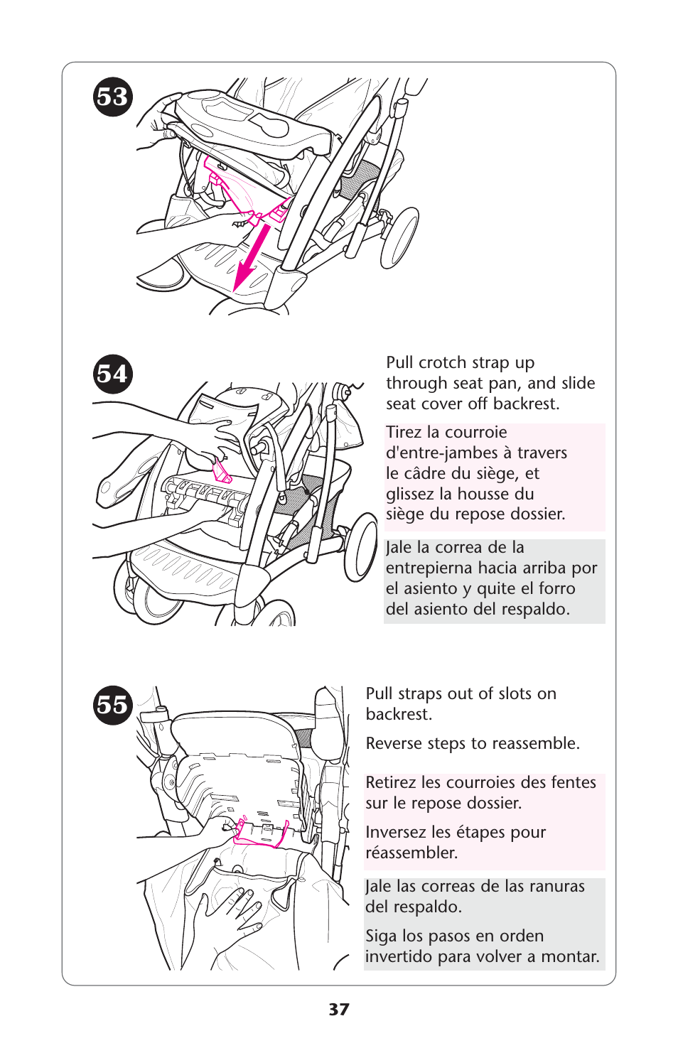 Graco Quattro Tour 1749531 User Manual | Page 37 / 128