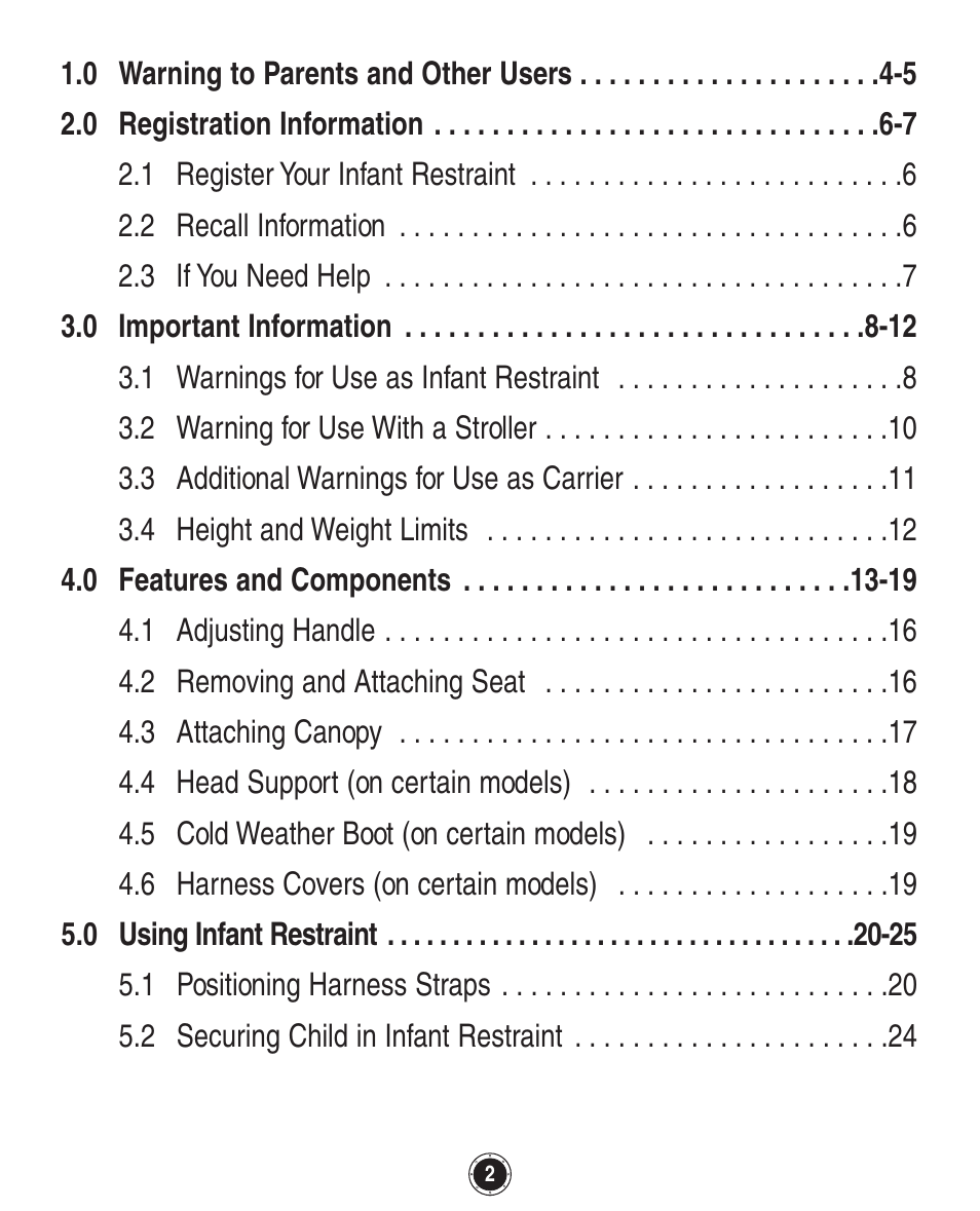 Graco Quattro Tour 1749531 User Manual | Page 42 / 128