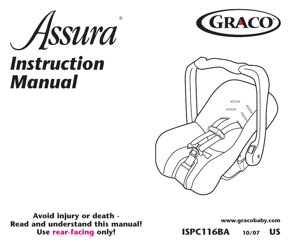 Graco Assura ISPC116BA User Manual | 68 pages