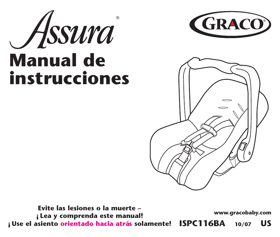 Manual de instrucciones | Graco Assura ISPC116BA User Manual | Page 35 / 68