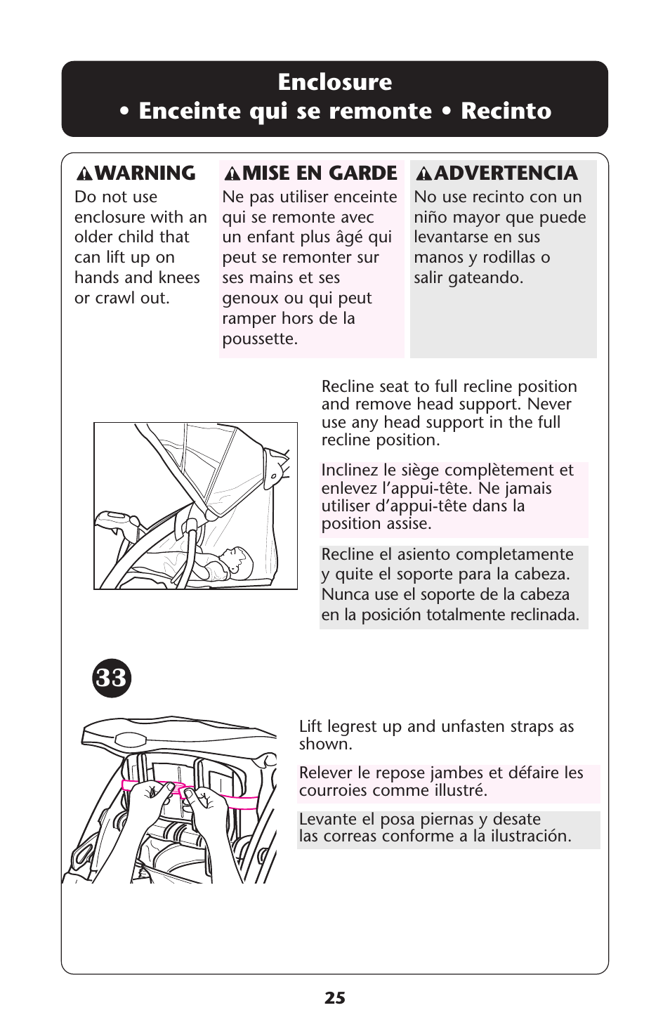 Enclosure • enceinte qui se remonte • recinto | Graco ISPA178AB User Manual | Page 25 / 40