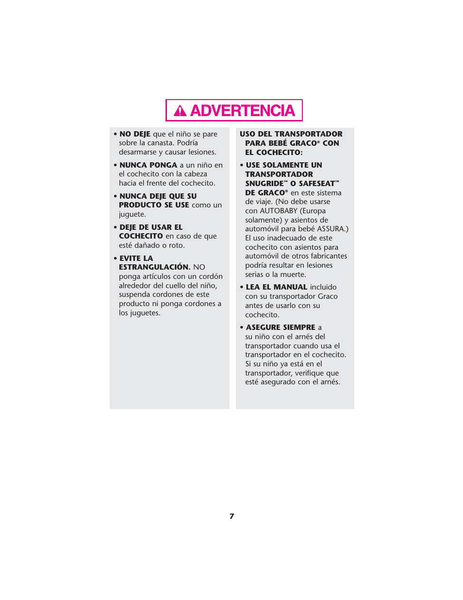 Graco ISPA208AA User Manual | Page 7 / 32