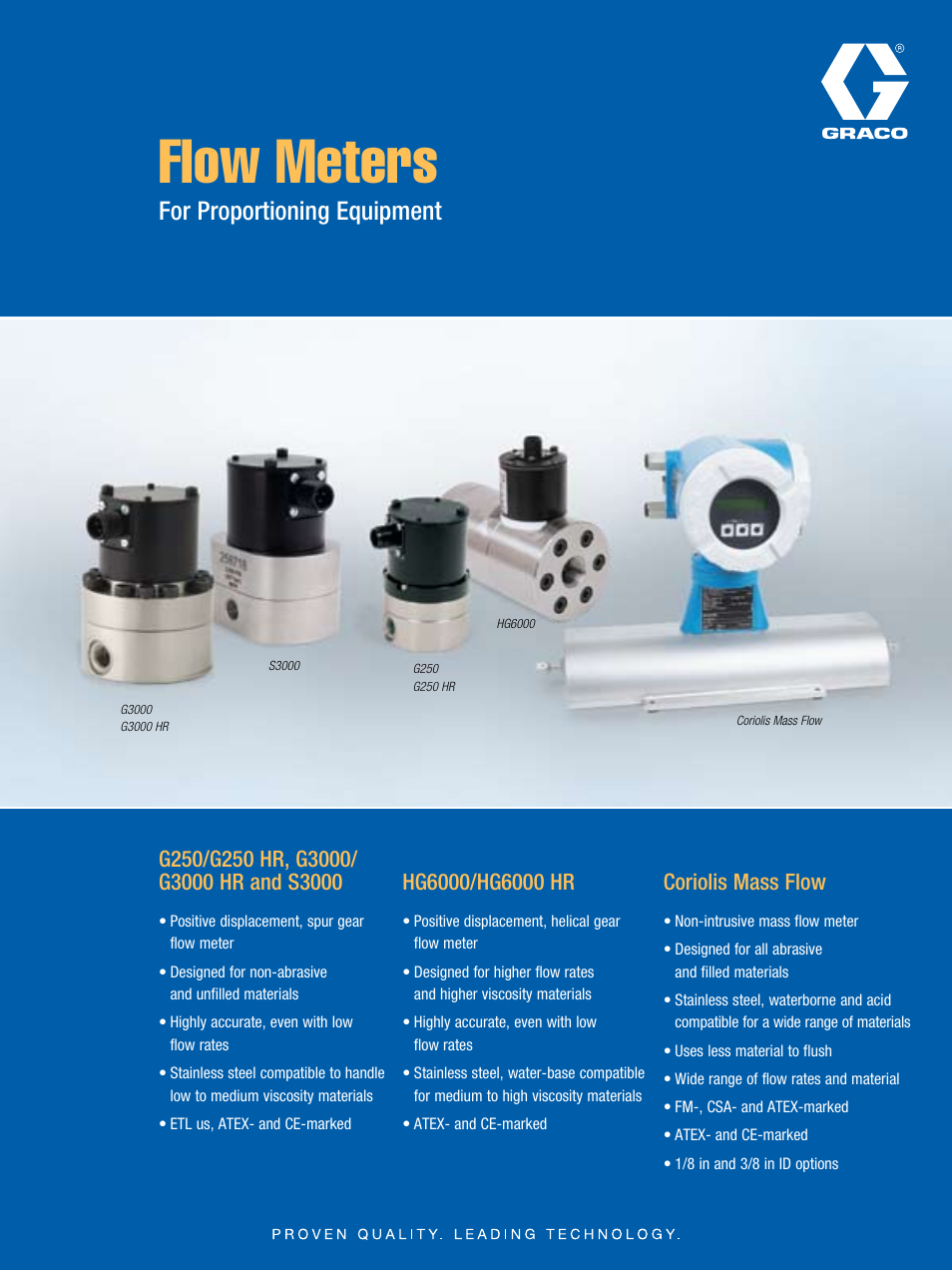 Graco FLOW METERS G3000/G3000 HR User Manual | 2 pages