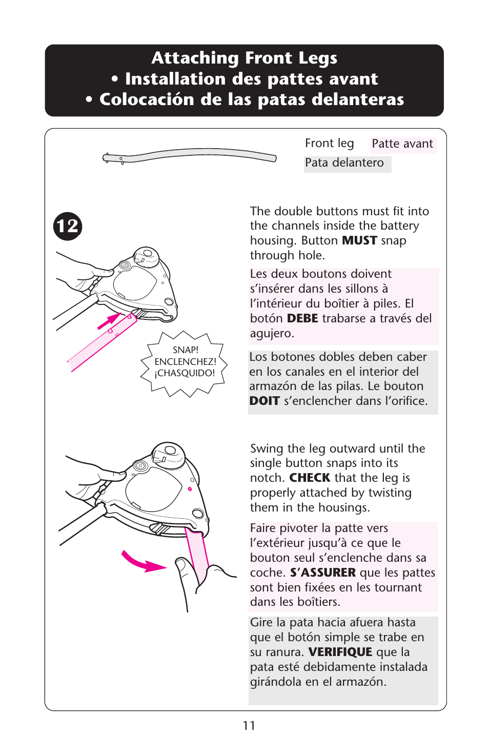 Graco Lovin' Hug 1751537 User Manual | Page 11 / 48