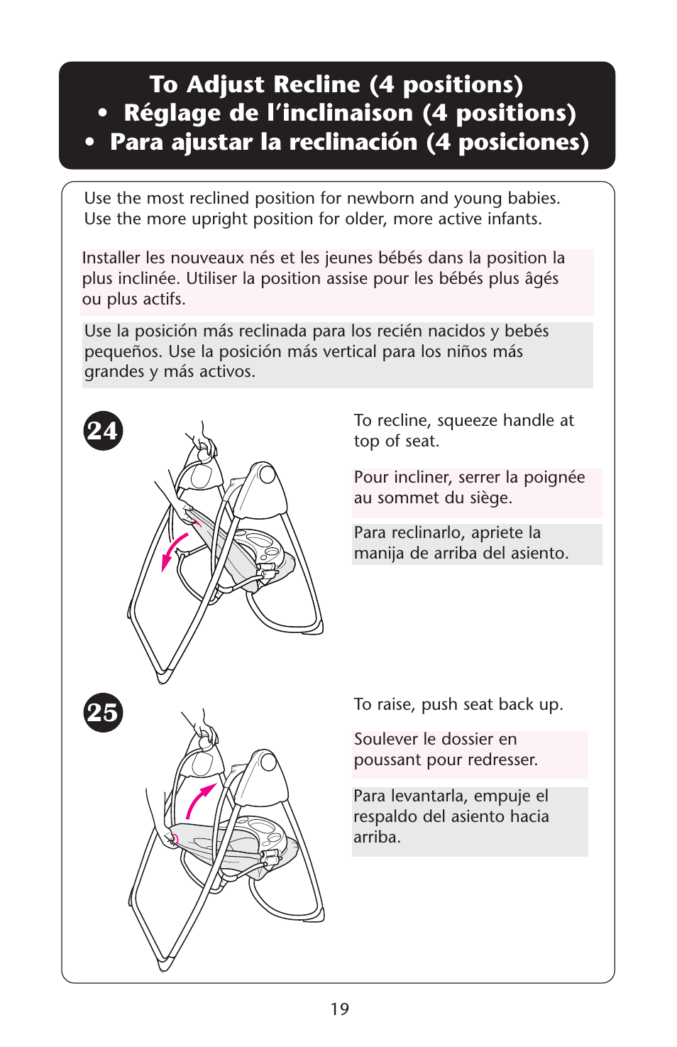 Graco Lovin' Hug 1751537 User Manual | Page 19 / 48
