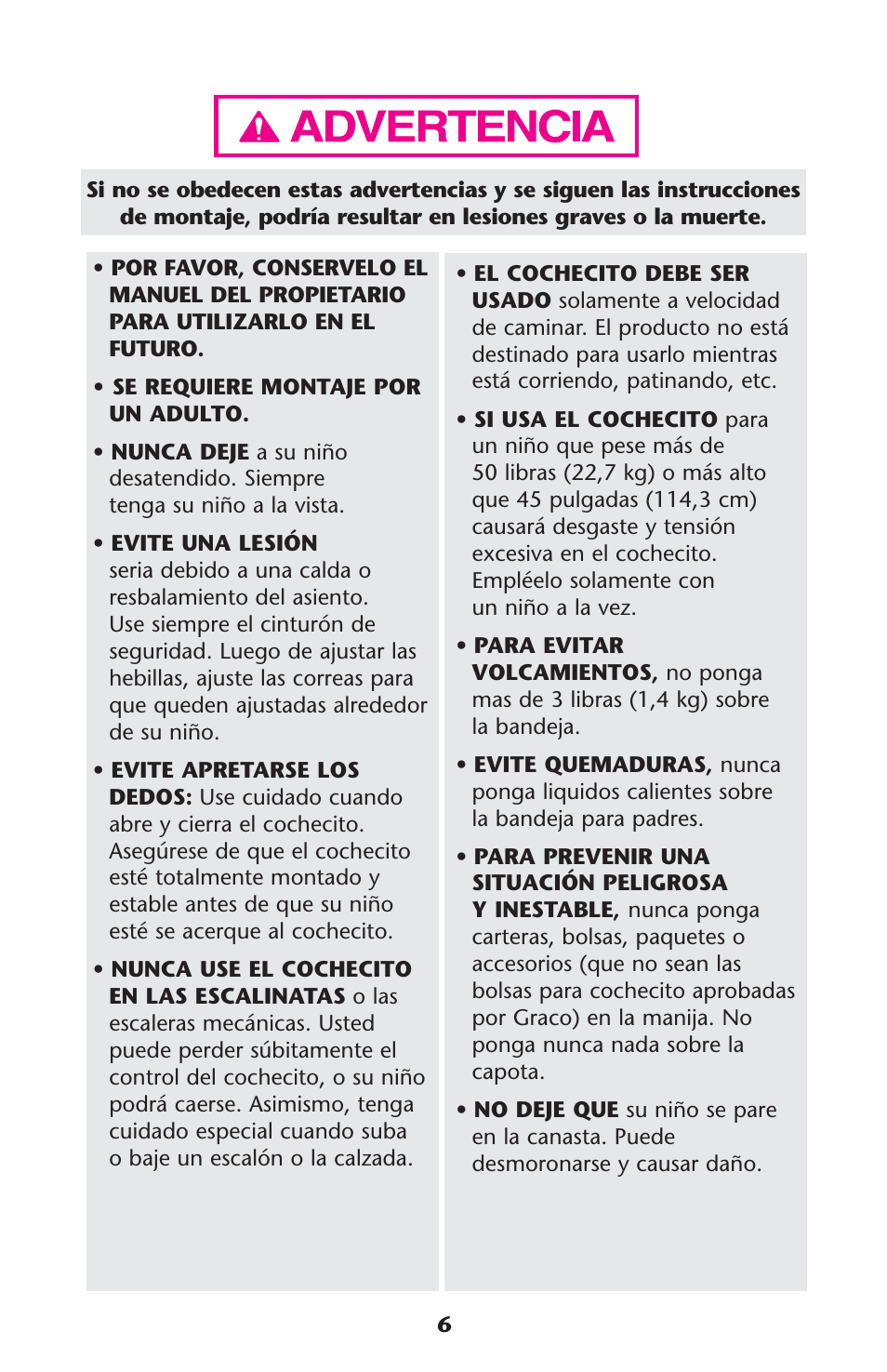 Graco 1760752 User Manual | Page 6 / 36