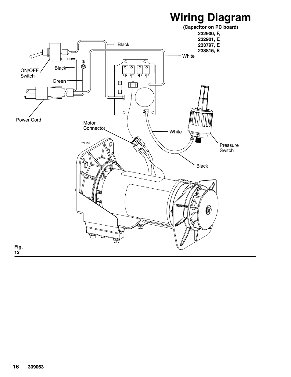 Wiring diagram | Graco 190ES 309063F User Manual | Page 16 / 28