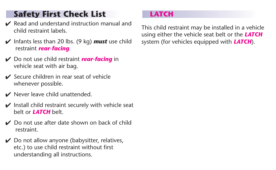 Graco 65 User Manual | Page 5 / 104