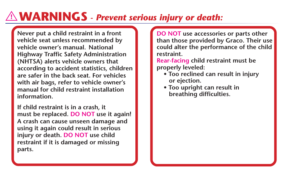 Warnings, Prevent serious injury or death | Graco 65 User Manual | Page 7 / 104