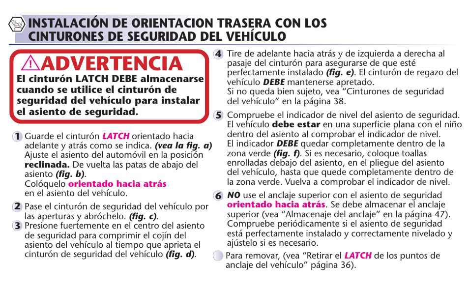 Advertencia | Graco 65 User Manual | Page 72 / 104