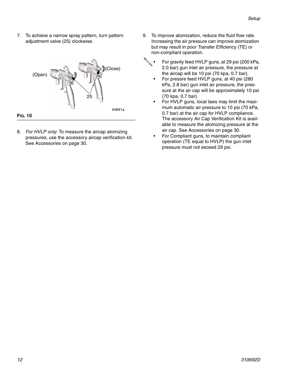 Graco DELTA SPRAY XT GUN 310692D User Manual | Page 12 / 34