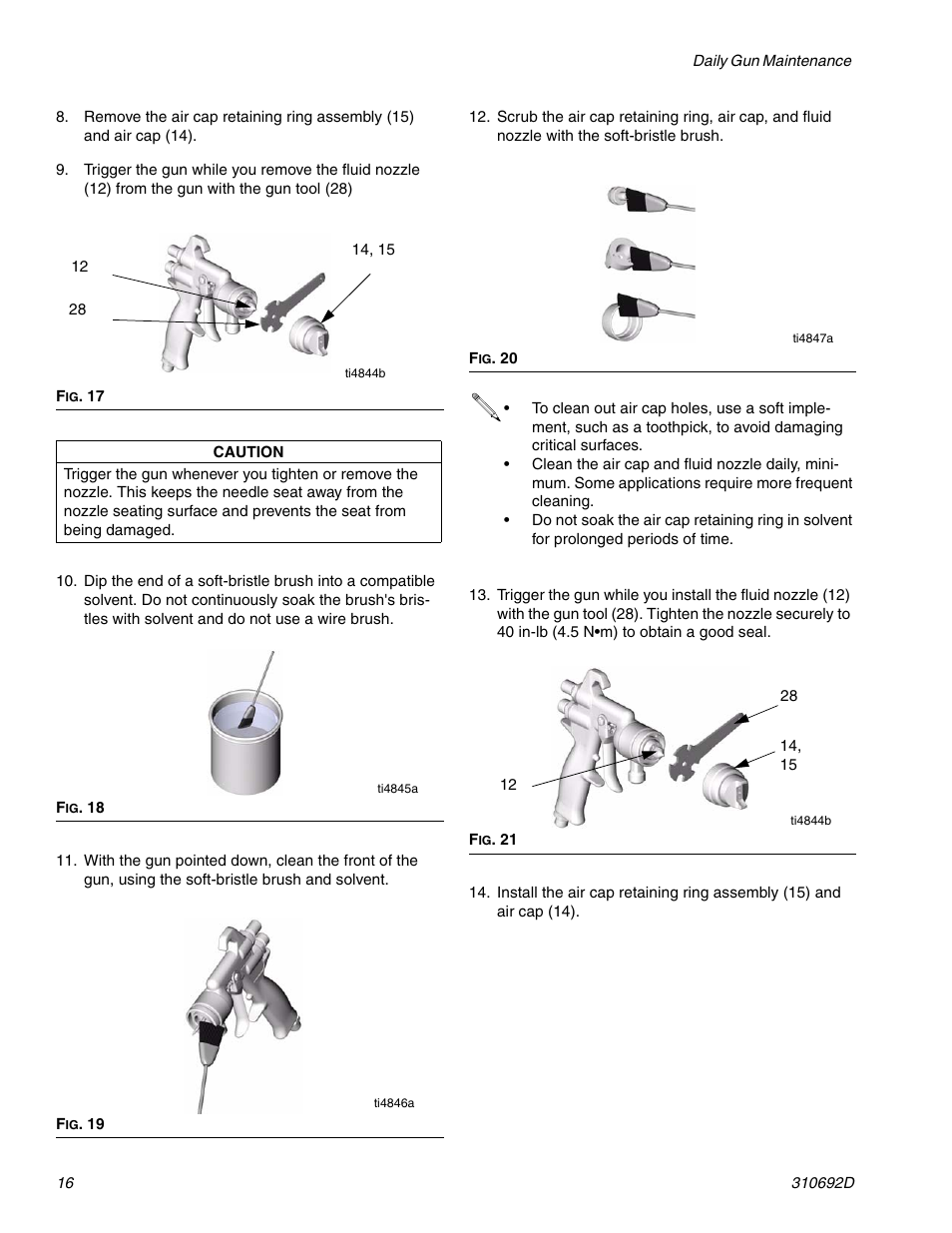 Graco DELTA SPRAY XT GUN 310692D User Manual | Page 16 / 34