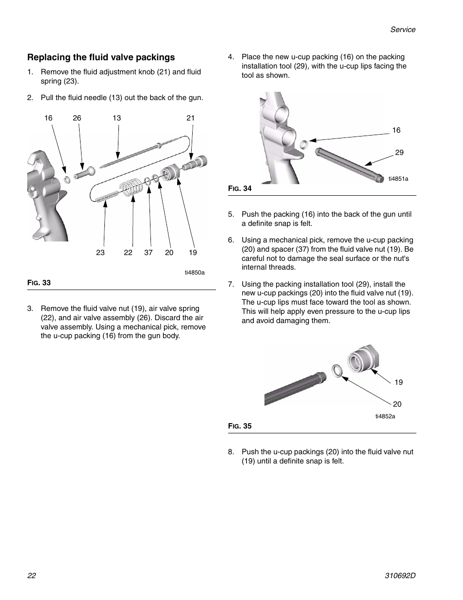 Graco DELTA SPRAY XT GUN 310692D User Manual | Page 22 / 34