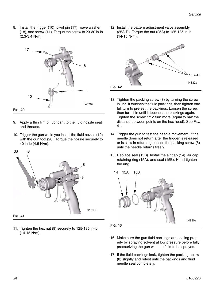 Graco DELTA SPRAY XT GUN 310692D User Manual | Page 24 / 34