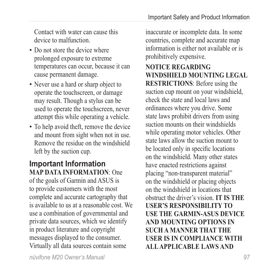 Graco NuviFone m20 User Manual | Page 105 / 114