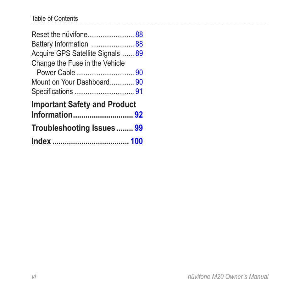Graco NuviFone m20 User Manual | Page 8 / 114