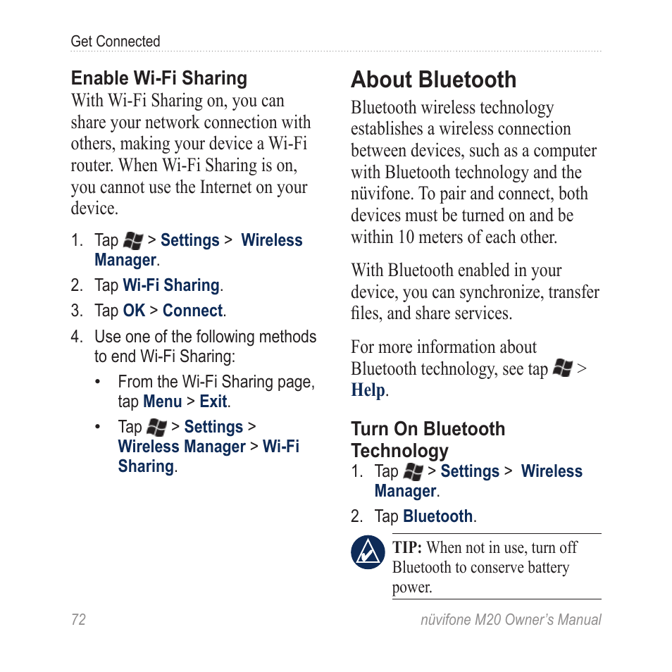 About bluetooth | Graco NuviFone m20 User Manual | Page 80 / 114