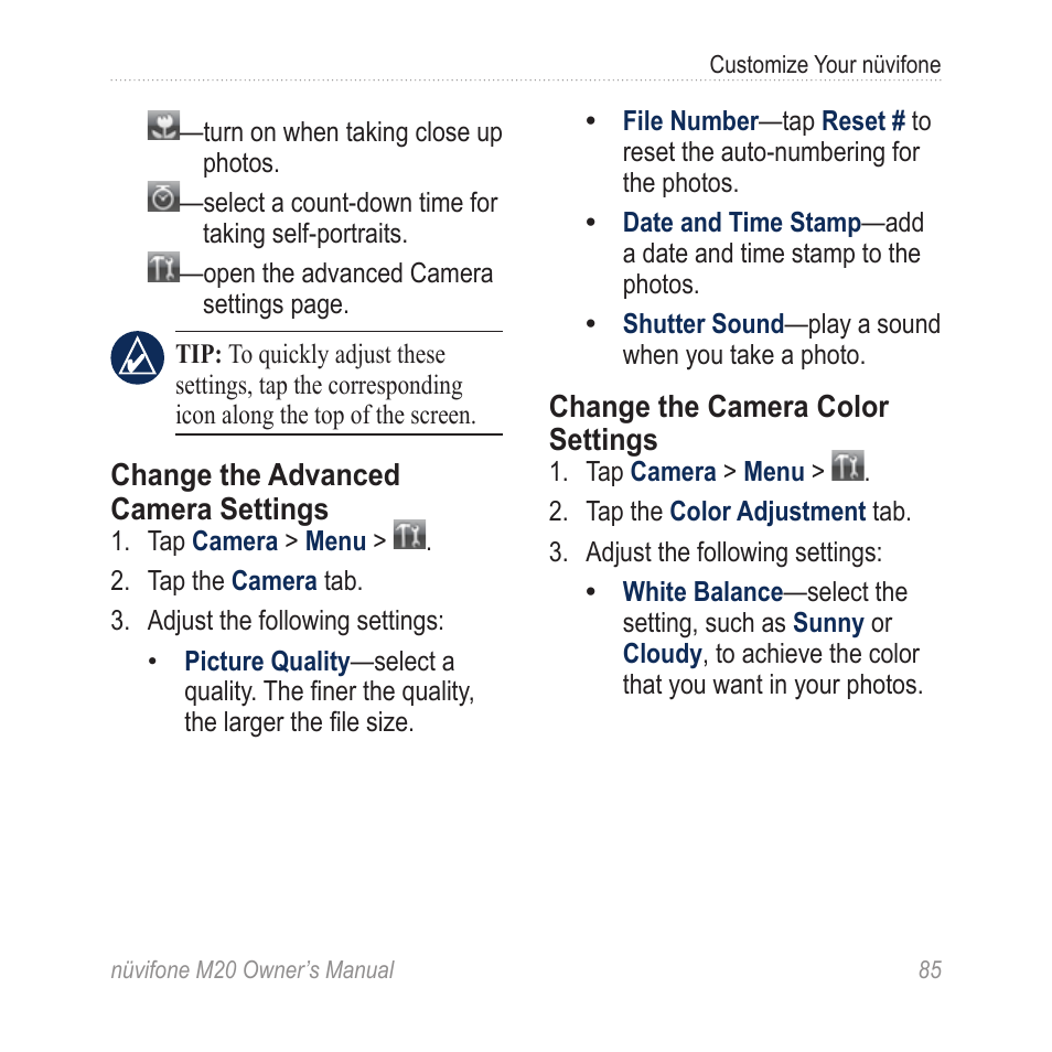 Graco NuviFone m20 User Manual | Page 93 / 114