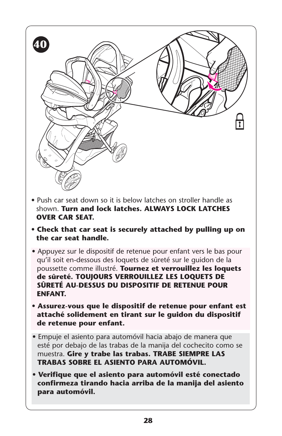 Graco 7255JJB3 User Manual | Page 28 / 112
