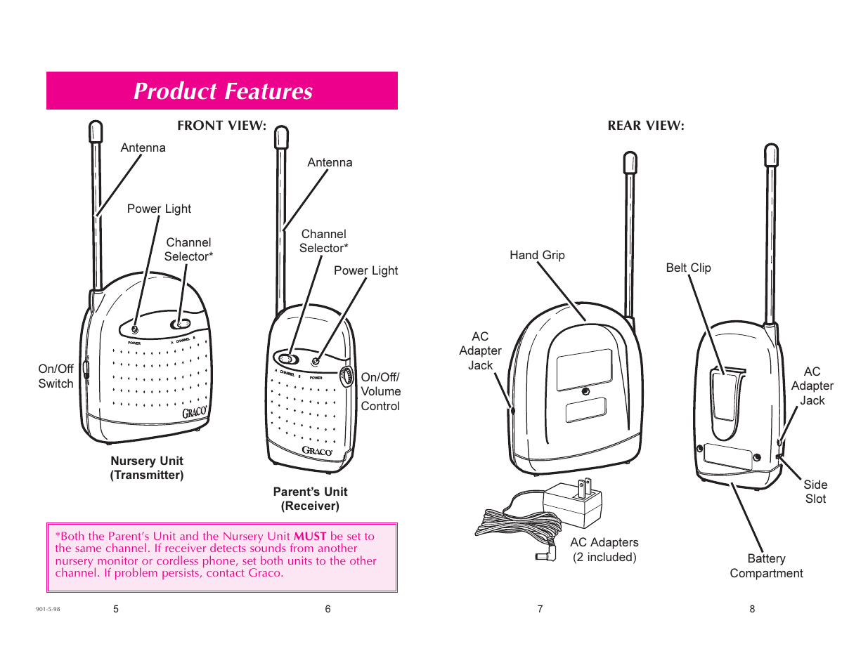 Product features | Graco Sound Sleep User Manual | Page 2 / 4