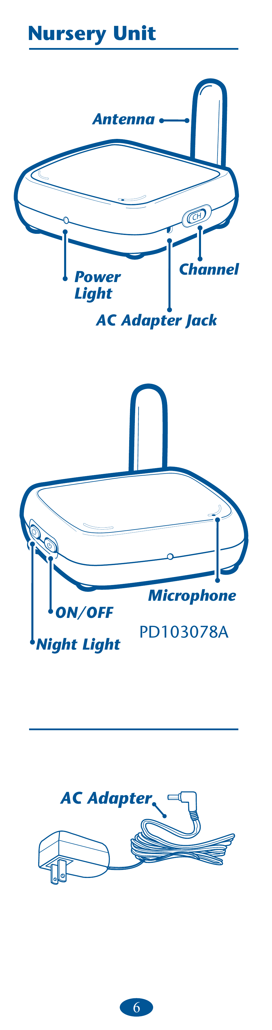 Nursery unit | Graco Ultra Clear PD106594B User Manual | Page 6 / 32