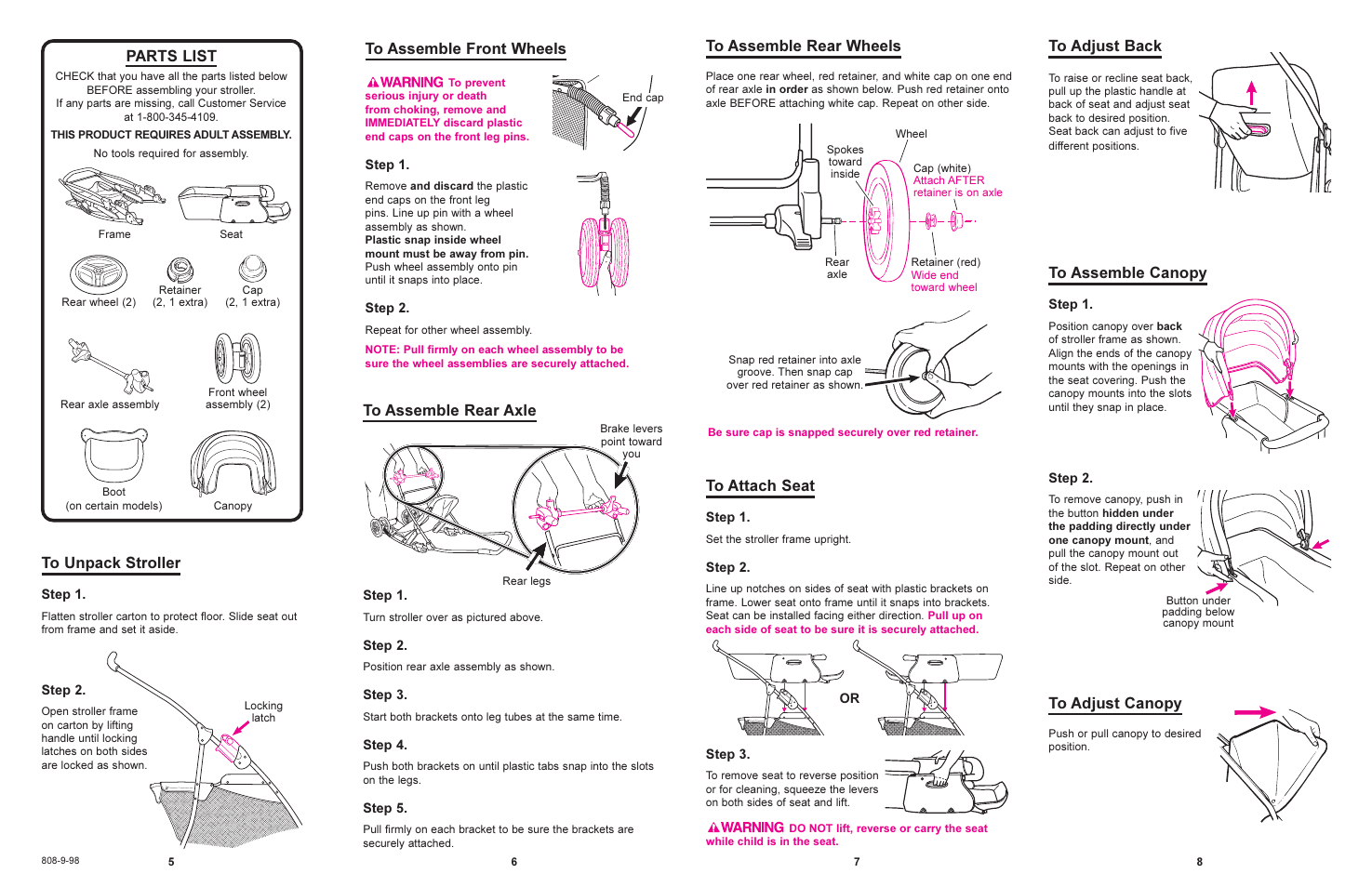 Parts list | Graco 7585 User Manual | Page 3 / 8