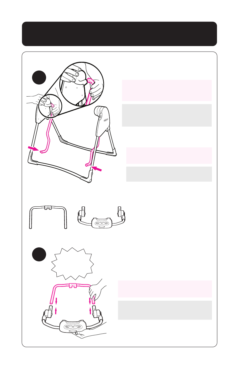 Frame • cadre • armazón | Graco Swing User Manual | Page 8 / 32