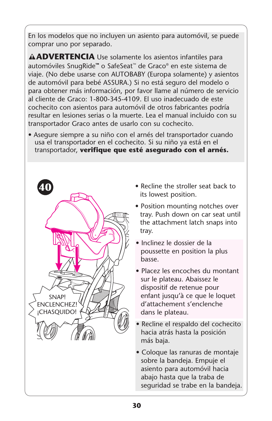 Advertencia | Graco ISPA173AB User Manual | Page 30 / 44
