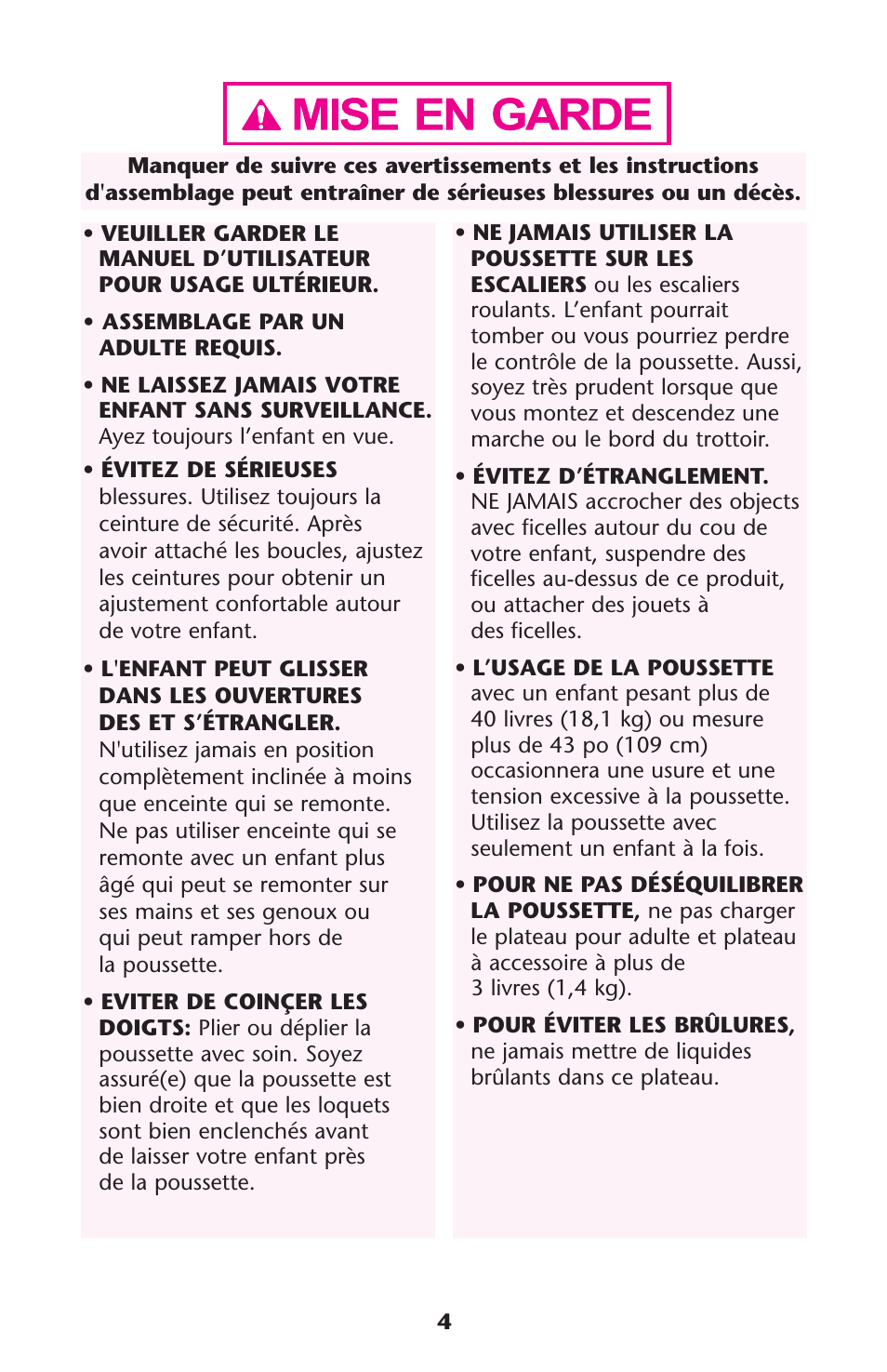 Graco ISPA173AB User Manual | Page 4 / 44