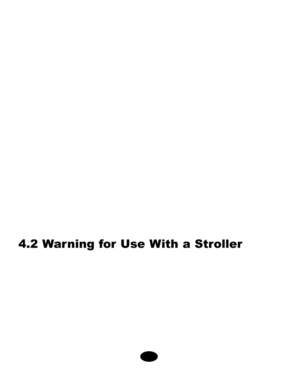 2 warning for use with a stroller | Graco 6110 User Manual | Page 54 / 128