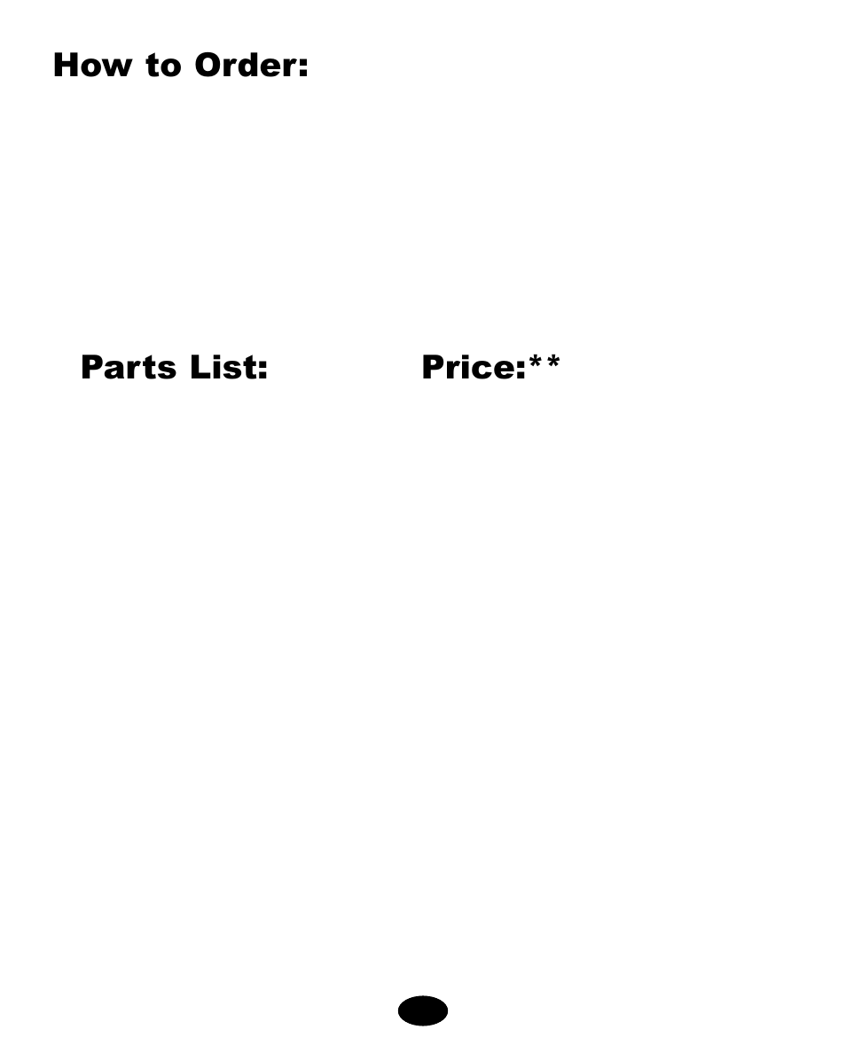 If you need help, How to order, Parts list | Price | Graco 6110 User Manual | Page 80 / 128