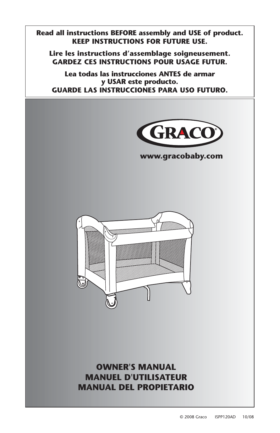 Graco Pack 'n Play ISPP120AD User Manual | 40 pages