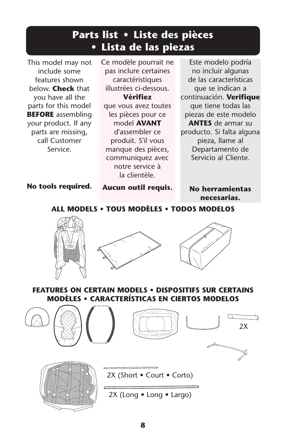 0arts s | Graco Pack 'n Play ISPP120AD User Manual | Page 8 / 40