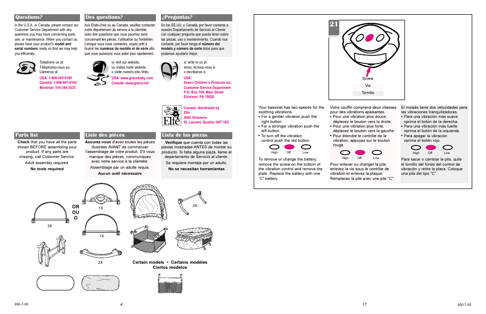 Parts list liste des pièces lista de las piezas, Questions? des questions? ¿preguntas | Graco 5610 User Manual | Page 17 / 18