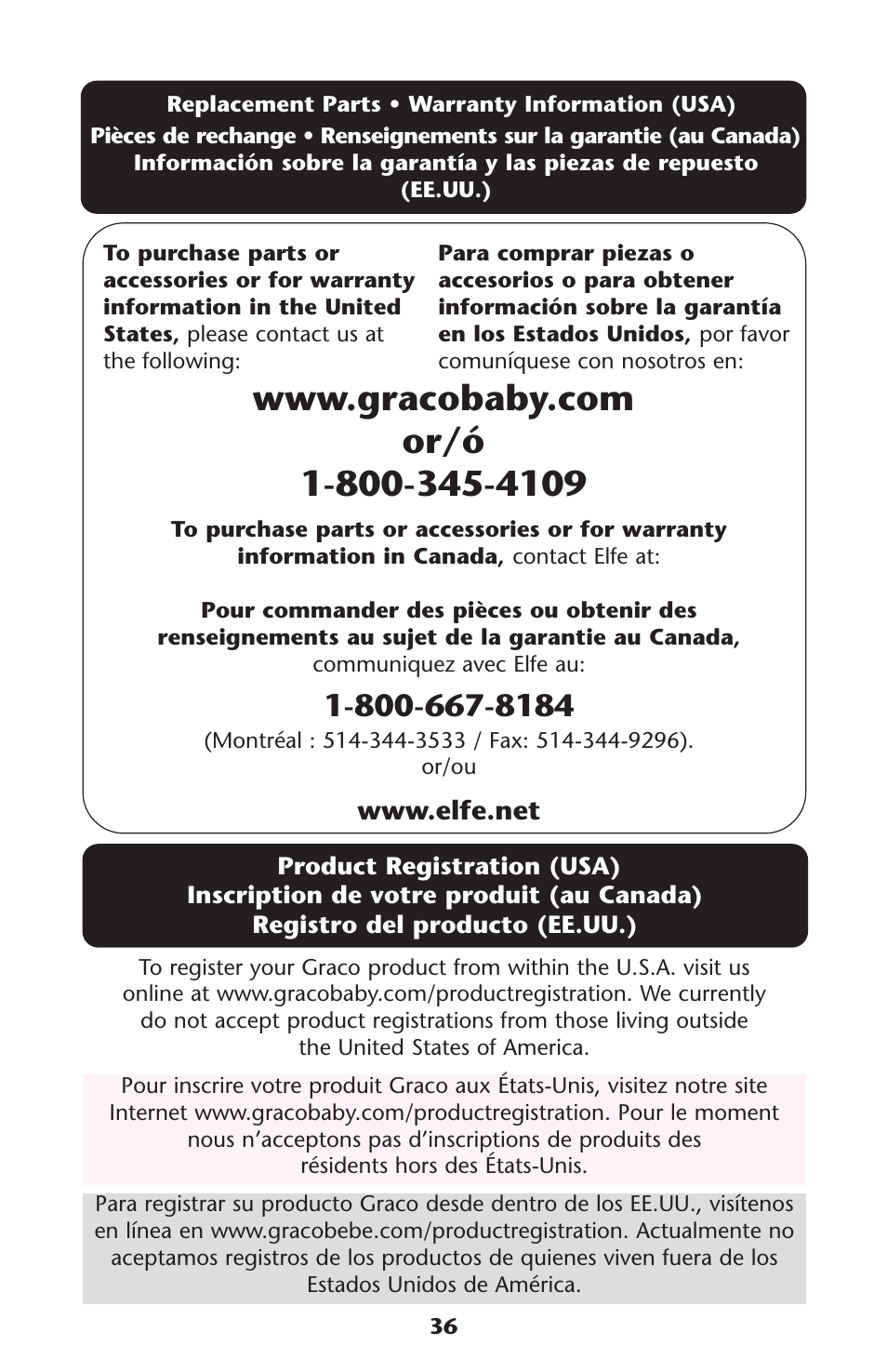 Graco ISPA118AC User Manual | Page 36 / 110