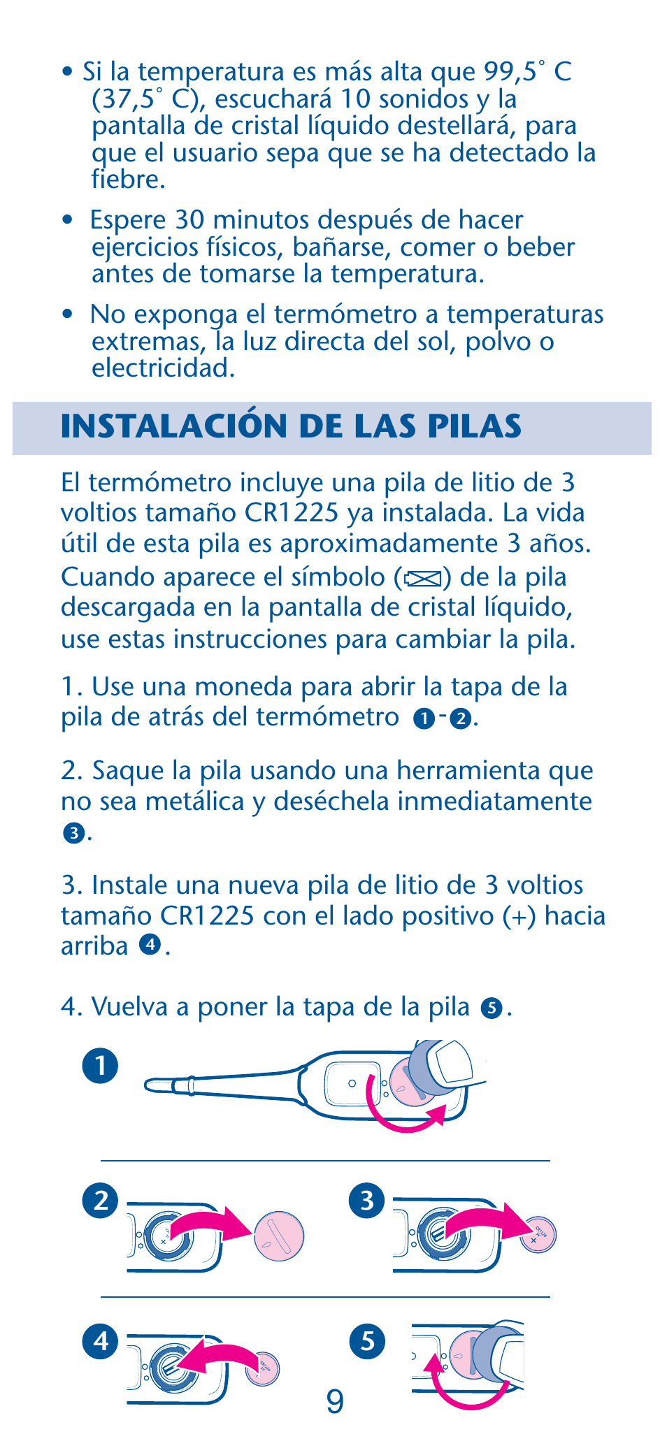 Instalación de las pilas | Graco PD135573A User Manual | Page 29 / 40