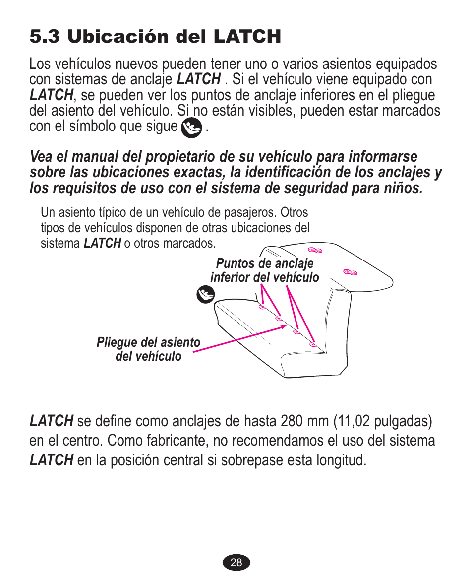 3 ubicación del latch | Graco 1757083 User Manual | Page 116 / 136