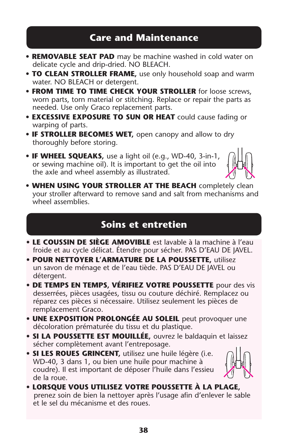 3oins | Graco 1757083 User Manual | Page 38 / 136
