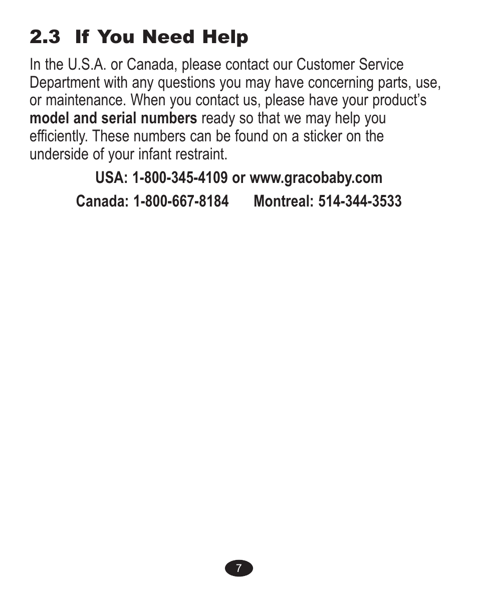 3 if you need help | Graco 1757083 User Manual | Page 47 / 136