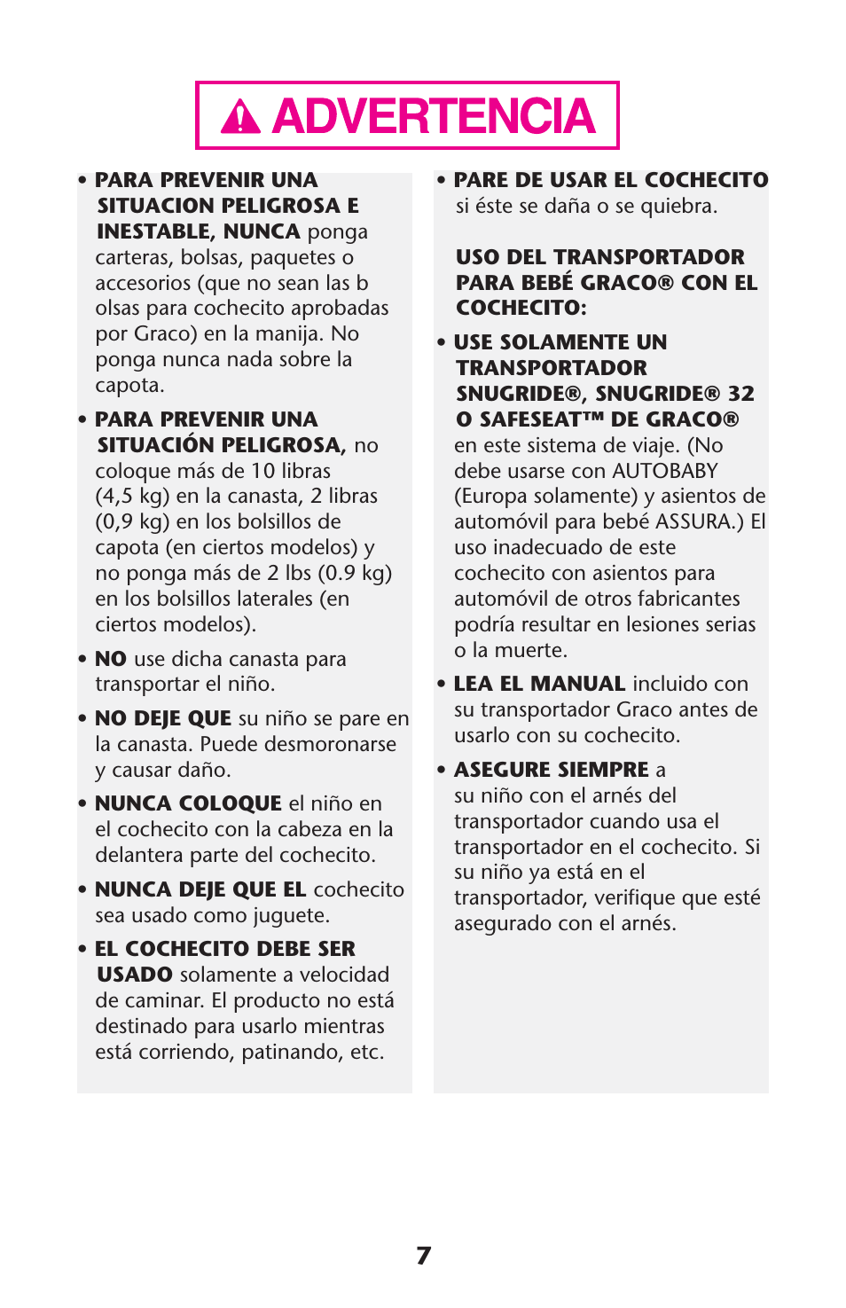 Graco 1757083 User Manual | Page 7 / 136