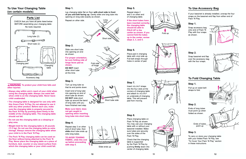 Graco 9651 & 9744 User Manual | Page 5 / 10