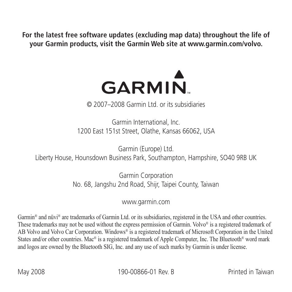 Garmin nuvi 760 User Manual | Page 8 / 8