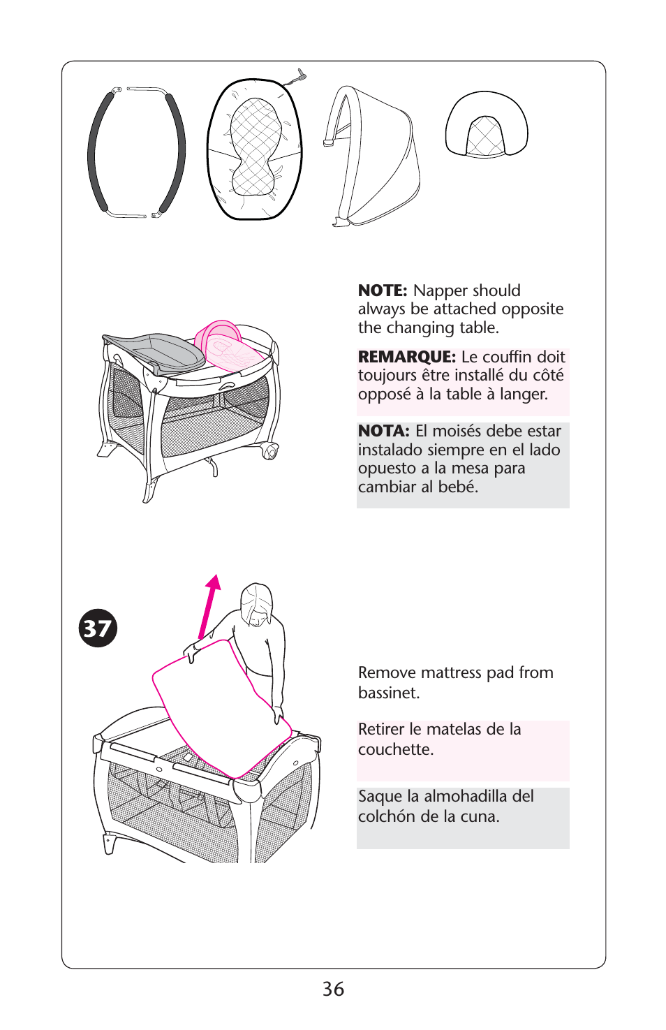 Graco Pack 'n Play ISPP119AC User Manual | Page 36 / 52