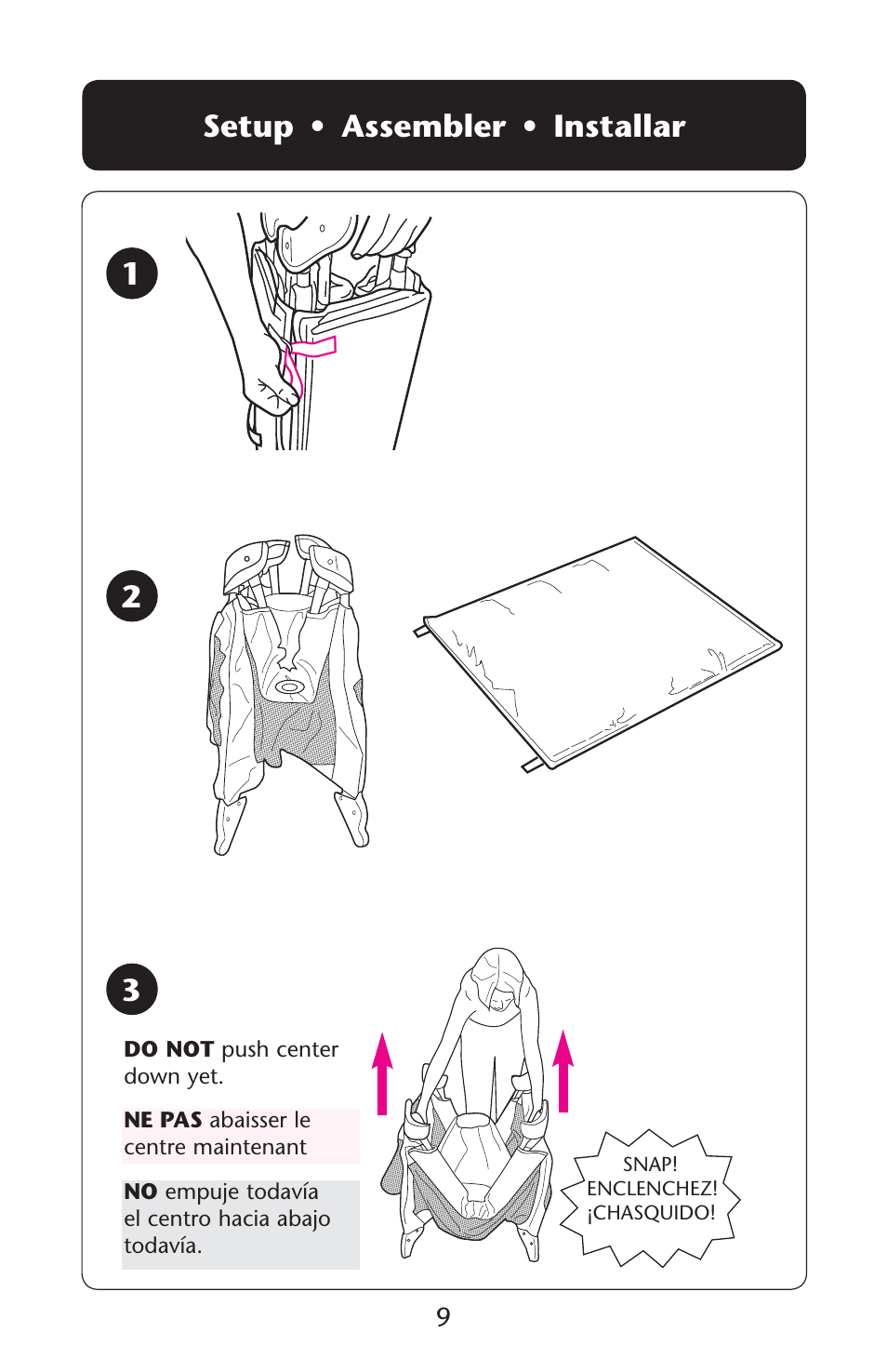 3etup | Graco Pack 'n Play ISPP119AC User Manual | Page 9 / 52