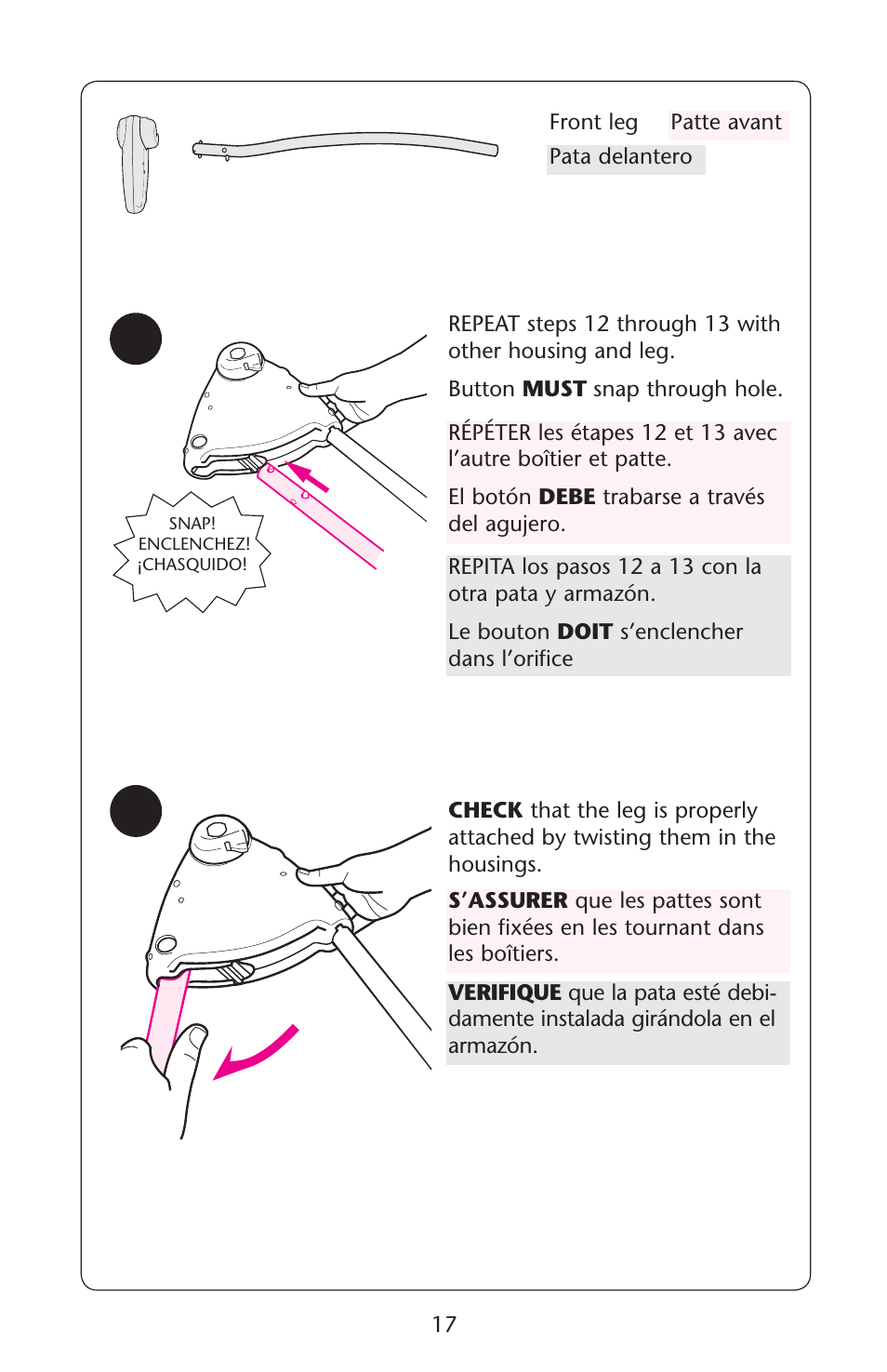 Graco Lovin' Hug PD120910A User Manual | Page 17 / 48