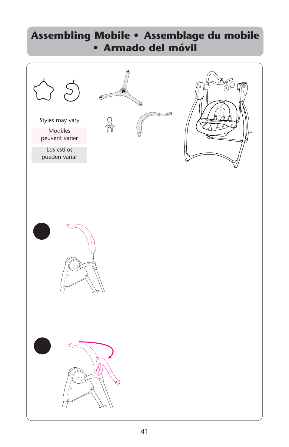 Ssembling s | Graco Lovin' Hug PD120910A User Manual | Page 41 / 48