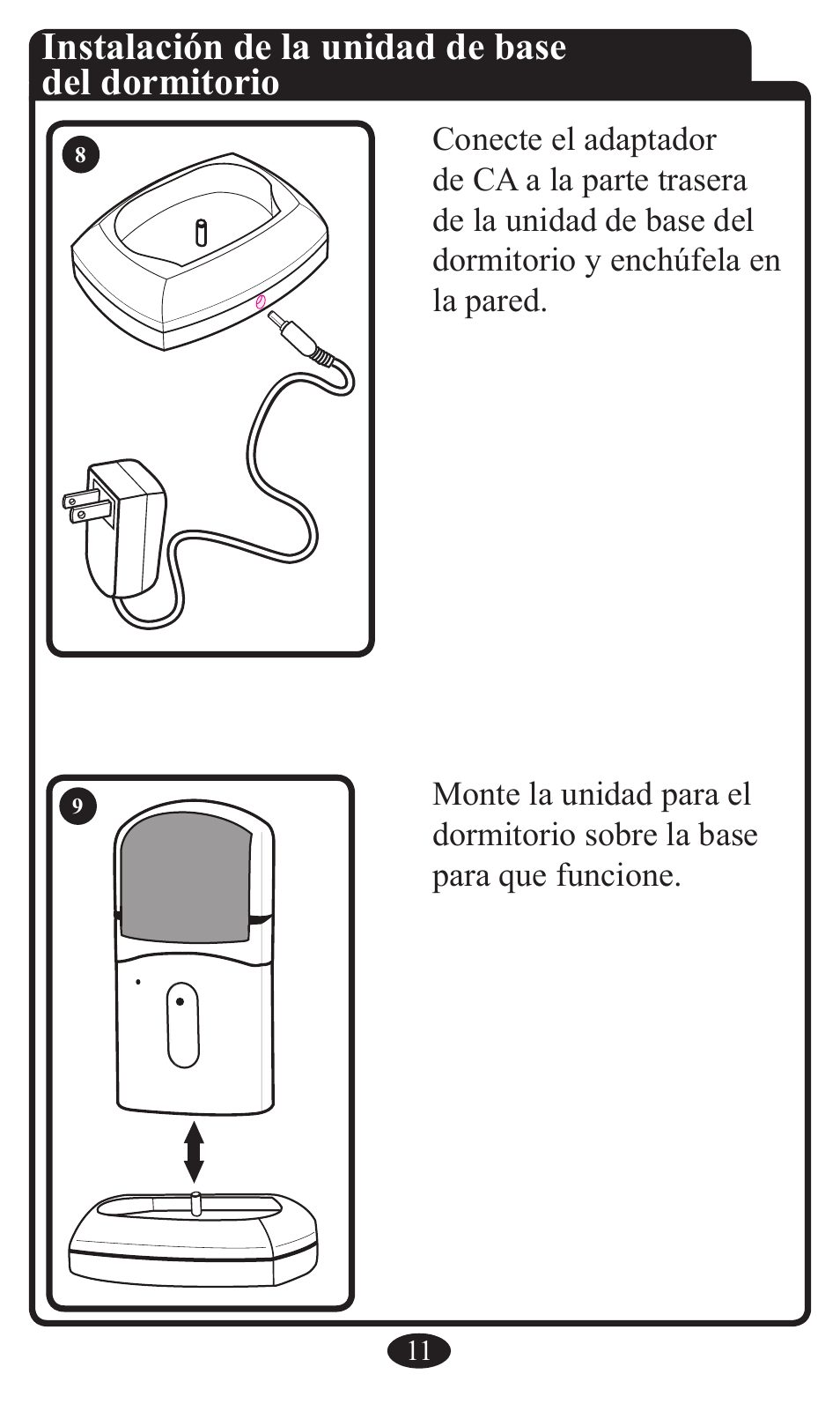 Instalación de la unidad de base del dormitorio | Graco 2797 User Manual | Page 47 / 73