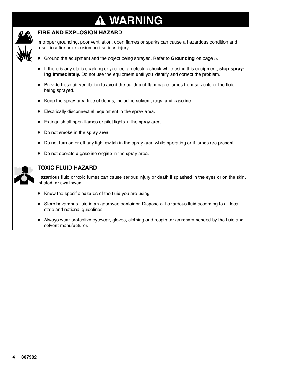 Warning | Graco Bulldog 245187 User Manual | Page 4 / 22