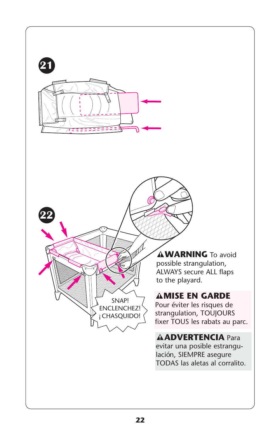 Graco Pack 'n Play 9351RSH User Manual | Page 22 / 28